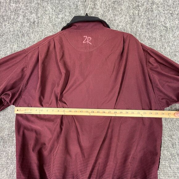 Zero Restriction Windbreaker Mens L Red Houndstooth Golf Performance Tech Golfer - Picture 5 of 7